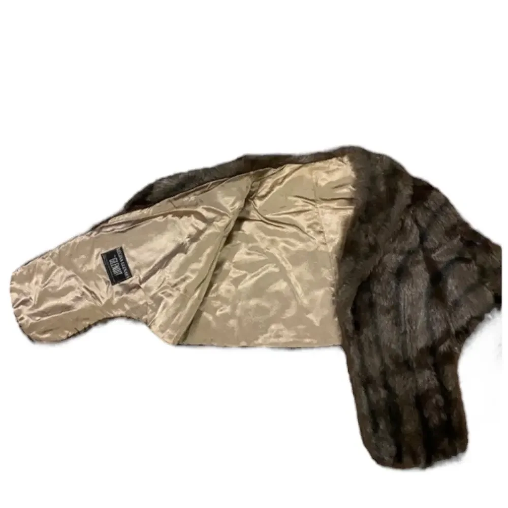 1960s Regina Glenara by Glenoit Mink Fur Stole Capelet Balero Wrap